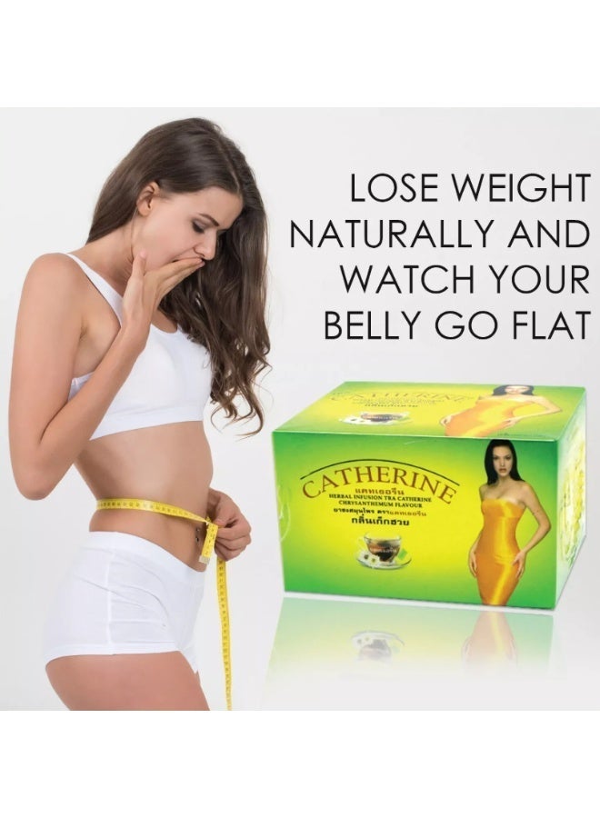 Catherine Herbal Slimming Weight Loss Tea – Chrysanthemum Flavour Detox & Metabolism Support (32 Tea Bags) - Image 2